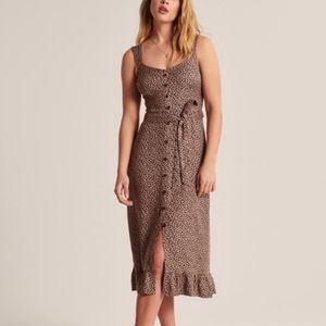 FINAL SALE | Abercrombie & fitch midi dress leopard